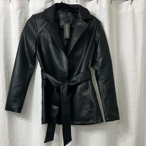 Black Faux Leather Jacket